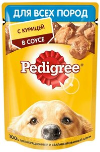 Фото Влажный корм Pedigree для собак курица в соусе 85г