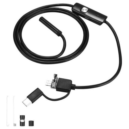 Водонепроницаемый эндоскоп 1м (Micro USB, USB, Type-C) DEKO WEC-1