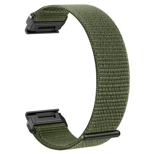 Ремешок нейлоновый TacFit 22 мм для Garmin Fenix 7/6/5, Epix 2, Instinct / Instinct 2, Forerunner 9х5, Marq быстросъемный липучка Велкро (хаки) 22mm easyfit sports silicone band strap for garmin fenix 6 pro 5 plus marq instinct forerunner 945 935 watchband bracelet belt