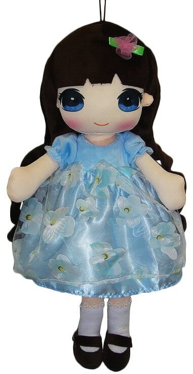 Кукла ABtoys Мягкое сердце, мягконабивная в голубом платье, 50 см M6048