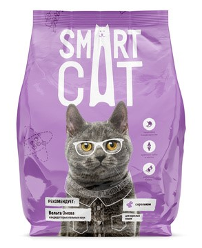 Smart Cat - Корм для взрослых кошек с кроликом - фотография № 1