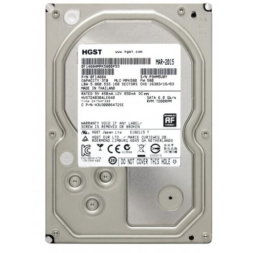 Жесткий диск Hitachi 0F14684 3Tb 7200 SATAIII 3.5 HDD жесткий диск hitachi hds721025dle630 250gb 7200 sataiii 3 5 hdd