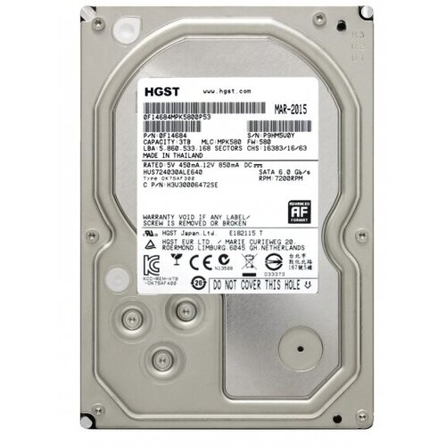 Жесткий диск Hitachi H3V30006472SE 3Tb 7200 SATAIII 35 HDD 15935₽