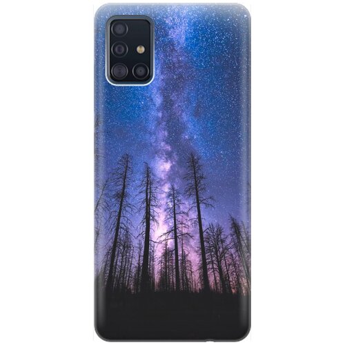 фото Re:pa накладка transparent для samsung galaxy a51 с принтом "ночной лес и звездное небо"