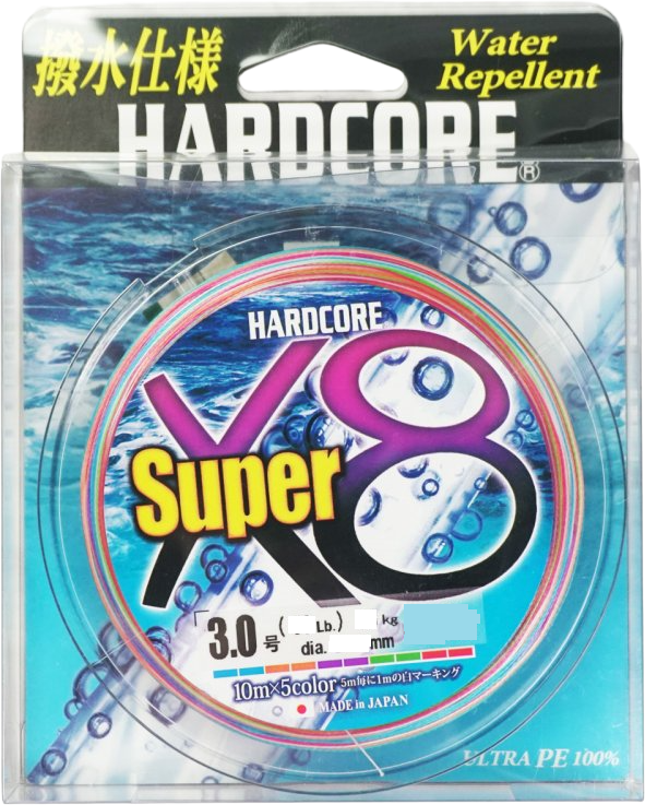 Duel/Yo-zuri, Шнур PE Hardcore Super X8, 200м, 0.15мм, 7.0кг, 0.8, мультиколор, арт. H4315-5C