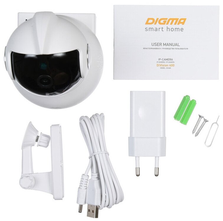 Видеокамера IP Digma DiVision 400 2.8-2.8мм цветная корп.:белый/черный - фотография № 6