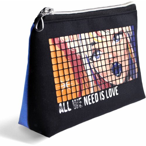 фото Косметичка trollius, 3х12х18 см, черный, синий