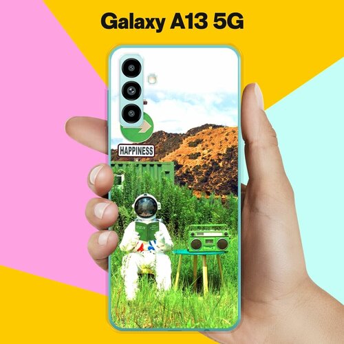 Силиконовый чехол на Samsung Galaxy A13 5G Астронавт 8 / для Самсунг Галакси А13 5Джи чехол для samsung galaxy a13 5g самсунг галакси а13 5джи накладка силиконовая с усиленными углами прозрачный