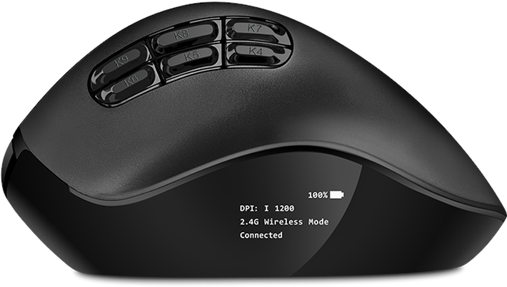 Беспроводная мышь RX-470W чёрная (Bluetooth 24GHz 10+1кл 1200-2400DPI кор)