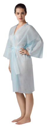 Чистовье Халат-кимоно с рукавами люкс SMS/СМС, 5 шт., 105 см, цвет: голубой