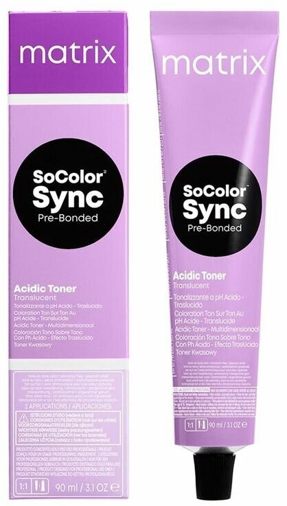 Matrix Краска для волос SoColor Sync Pre-Bonded безаммиачная 8A Светлый блондин пепельный