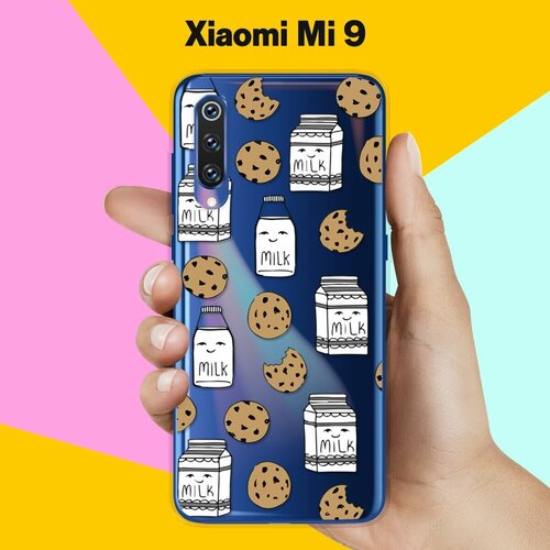 Силиконовый чехол Молоко и печеньки на Xiaomi Mi 9 силиконовый чехол глаза и губы на xiaomi mi 9