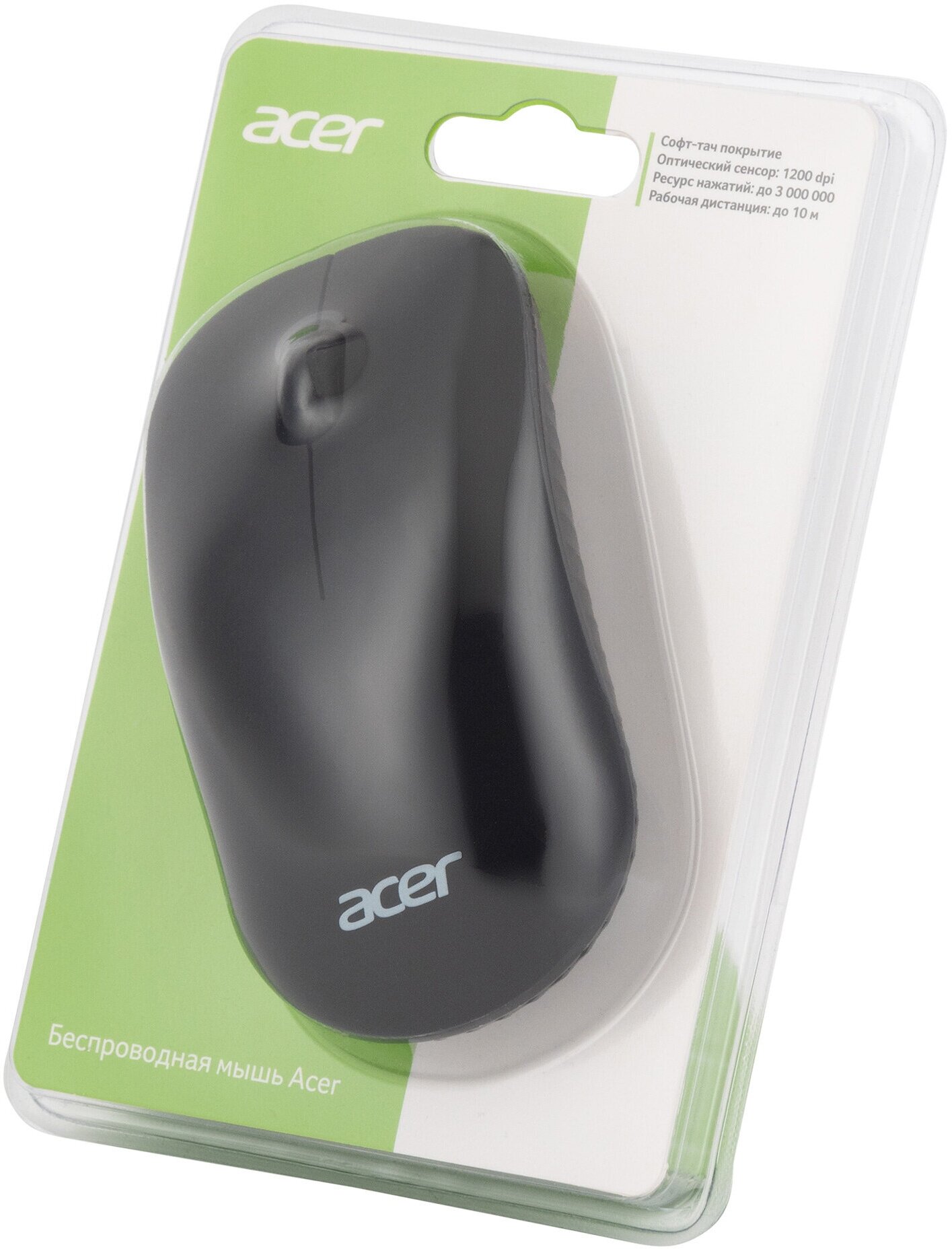 Мышь Acer OMR130 черный оптическая 1200dpi беспроводная USB 3but