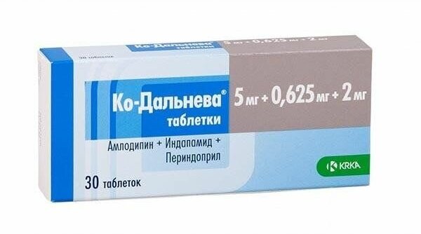 Ко-Дальнева таблетки 5мг+0,625мг+2мг 30шт