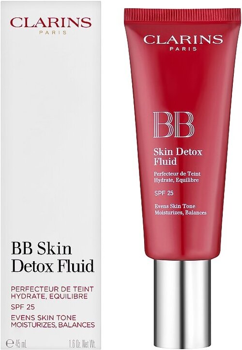 Clarins BB флюид Skin Detox, SPF 25, 45 мл, оттенок: 00 Fair