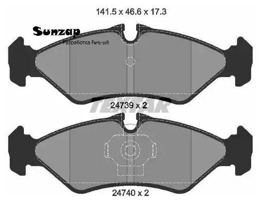 TEXTAR 2473901 Колодки тормозные дисковые