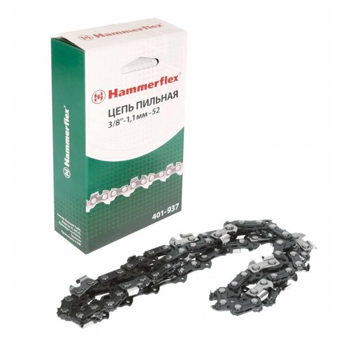 Цепь Hammerflex 401-937 3/8 1.1 мм 52 звен. цепь hammerflex 401 937 3 8 1 1 мм 52 звен