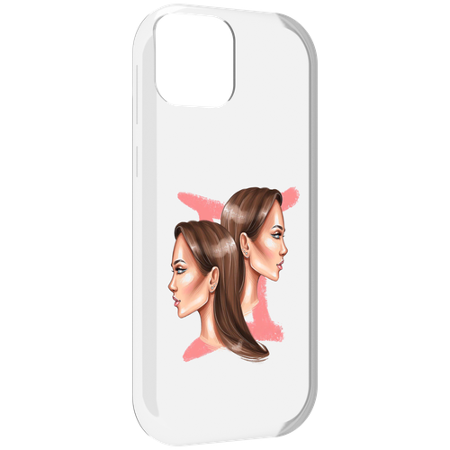 Чехол MyPads Девушка-Близнецы женский для UleFone Note 6 / Note 6T / Note 6P задняя-панель-накладка-бампер