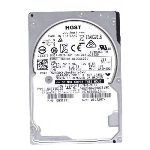 Жесткий диск HGST 0B31291 12Tb 10520 SAS 25 HDD 9248000₽