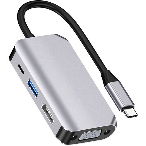 USB-концентратор Multi-functional HUB Type-C (USBC) - Type-C (PD) / USB 3.0 / HDMI / VGA.