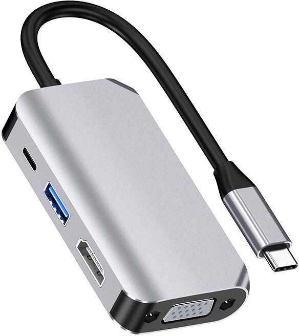 USB-концентратор Multi-functional HUB Type-C (USBC) - Type-C (PD) / USB 3.0 / HDMI / VGA.