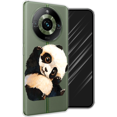 Силиконовый чехол на Realme 11 Pro / Реалми 11 Про Большеглазая панда, прозрачный силиконовый чехол большеглазая панда на realme 8 pro реалми 8 про