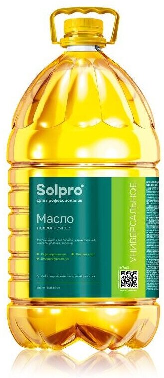 Масло Solpro подсолнечное рафинированное 5л