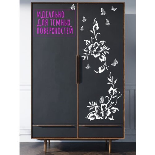 Наклейка интерьерная на стену дверь шкаф обои потолок