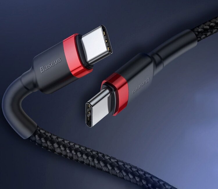 Аксессуар Baseus Cafule USB - USB Type-C PD2.0 60W 2m Red-Black CATKLF-H91