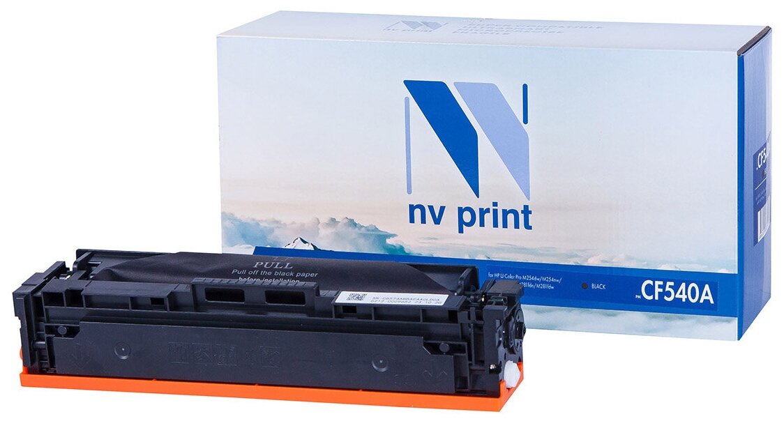 Лазерный картридж NV Print NV-CF540ABk для HP Color LaserJet Pro M254dw, M254nw, MFP M280nw, M281fdn (совместимый, чёрный, 1400 стр.)