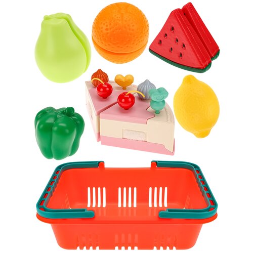 ролевые игры guclutoys набор посуды в корзинке 19 предметов Корзина Рыжий кот Пикник-1, 2036943 разноцветный