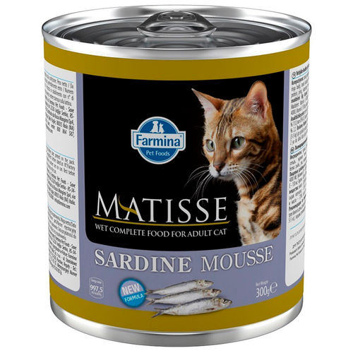 корм для кошек Farmina Matisse, сардина 6 шт. х 300 г (мусс)