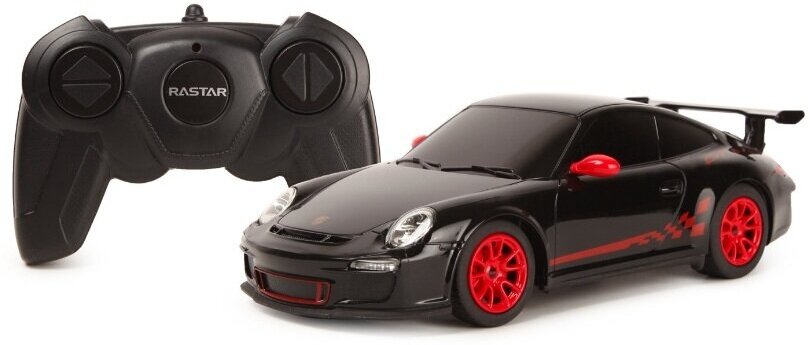 Машинка на радиоуправлении Rastar Porsche 911 GT3 RS (арт.39900), 1:24, черная