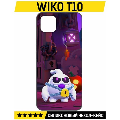 Чехол-накладка Krutoff Soft Case Brawl Stars - Призрак Скуик для Wiko T10 черный чехол накладка krutoff soft case brawl stars призрак скуик для itel vision 5 черный