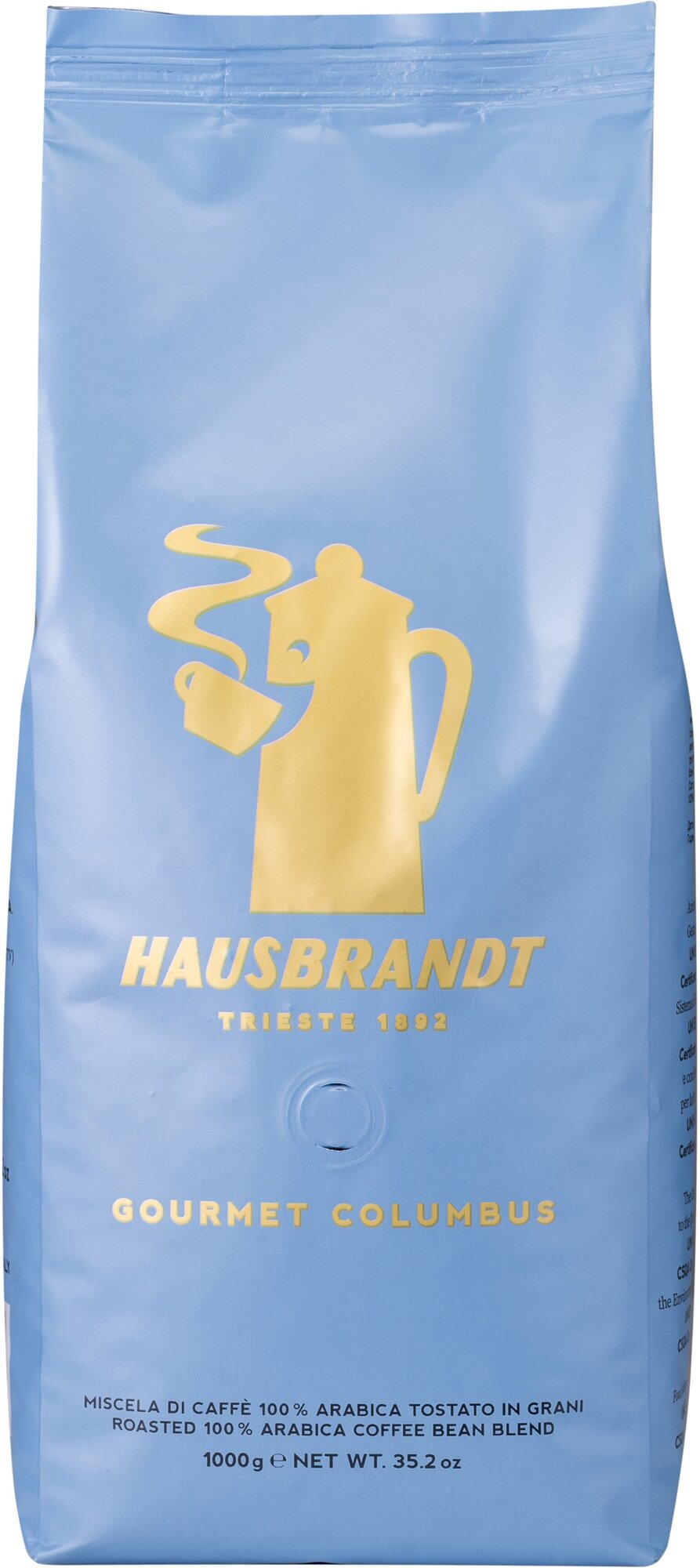Кофе в зернах Hausbrandt Gourmet Columbus, 1000 гр.