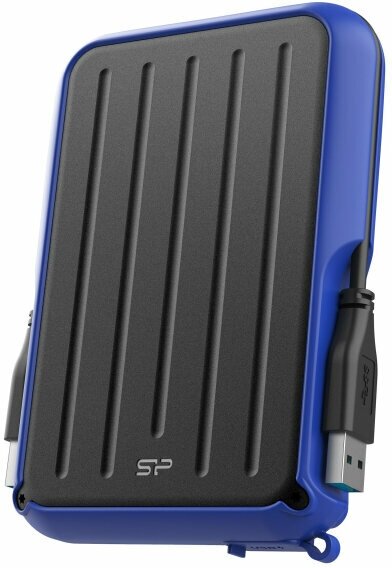 Портативный HDD Silicon Power Armor A66 4 TB USB 3.2, синий, черный, 1594898