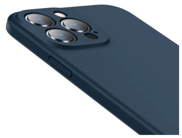Чехол защитный Baseus Liquid Silica Gel Protective Case для iPhone 13 Pro Max, черный - фото №5