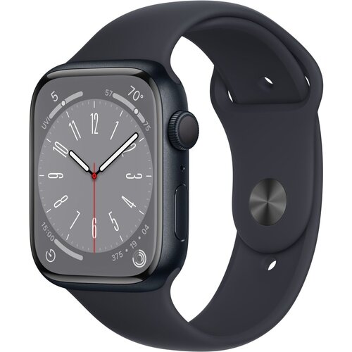 Смарт-часы Apple Watch Series 8 45mm Midnight Aluminium Case with Midnight Sport Band ML 4404800₽