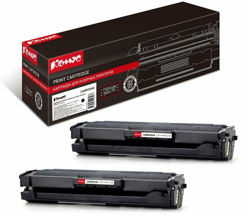 Картридж лазерный 106R03048 для Xerox черный совместимый (двойная упаковка), 870205