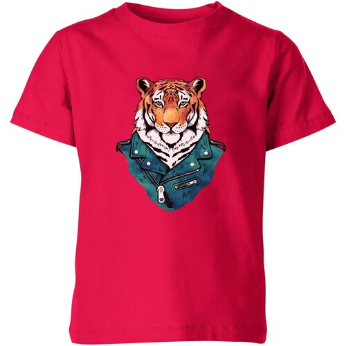 Футболка Us Basic, размер 14, розовый детская футболка тигр в куртке косухе 164 синий