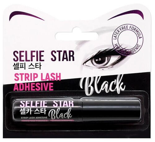 Selfie Star Strip Lash Adhesive Black, черный