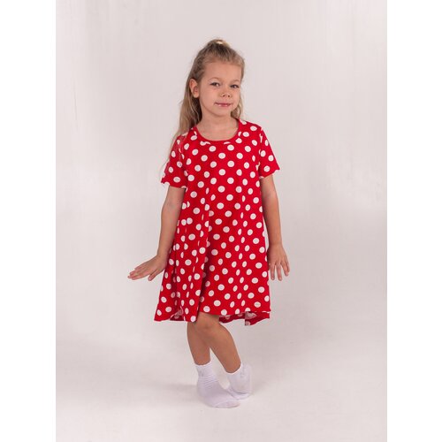 Платье Дети в цвете, размер 24-92, белый, красный сарафан дети в цвете размер 24 92 голубой белый
