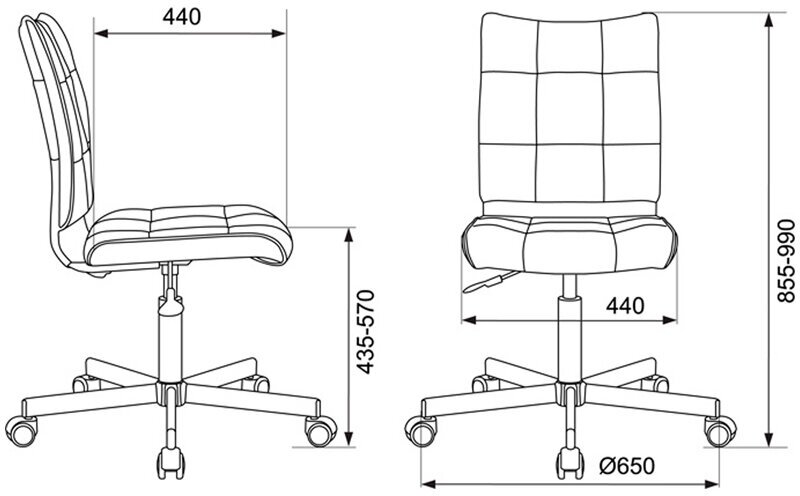 Кресло STOOL GROUP CH-330M без подлокотников Бежевый (экокожа)