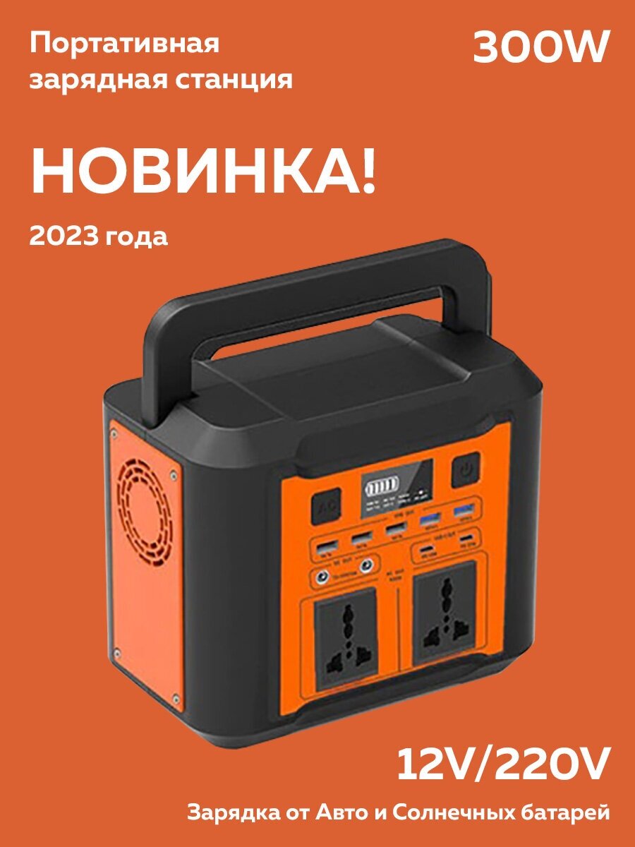 Портативная автономная электростанция, Power Bank 300W, 12/220V