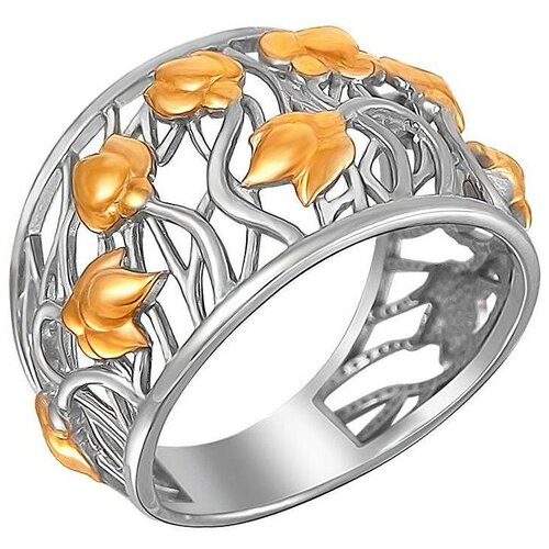 фото Эстет кольцо из серебра с позолотой 01к0510923ар, размер 18