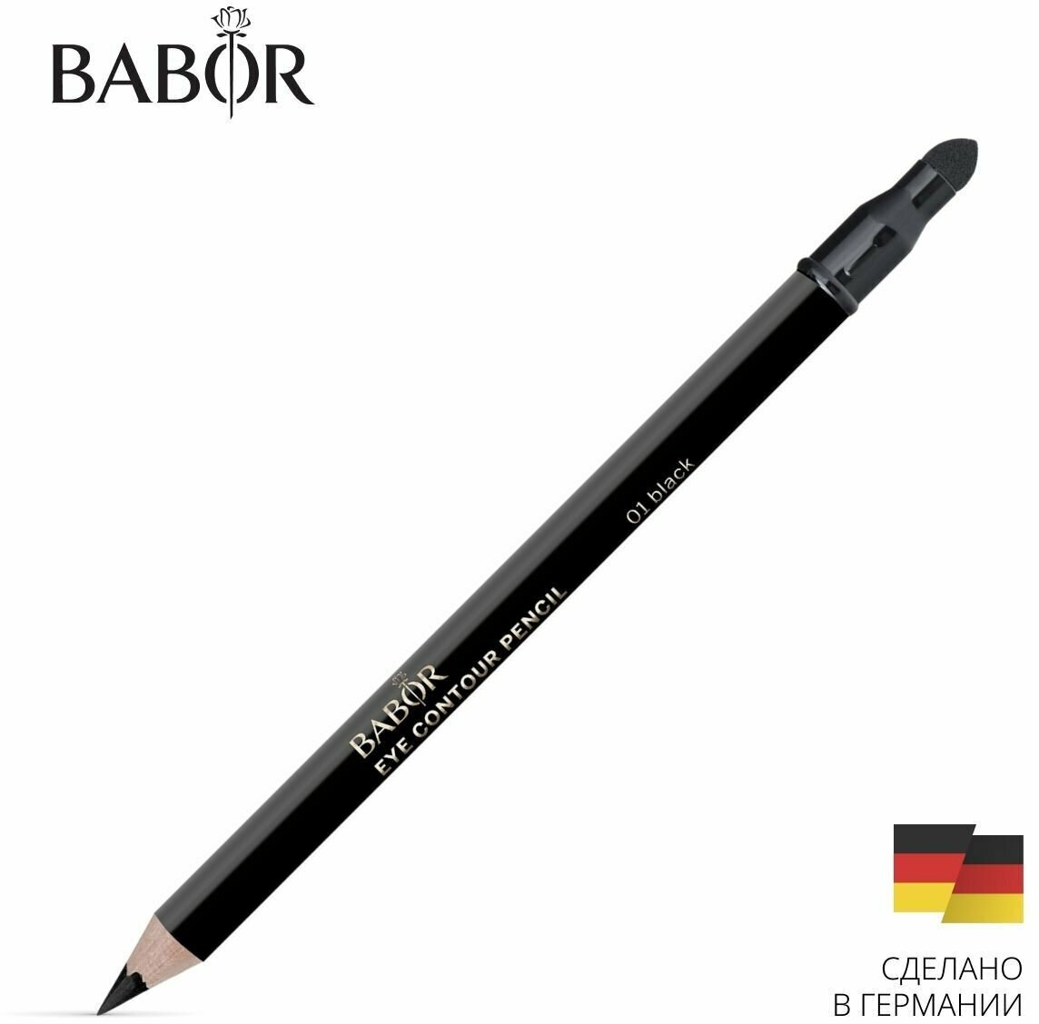 Контур для век, тон 01 чёрный / Eye Contour Pencil Black 1 гр