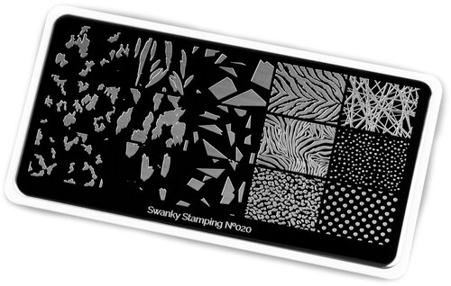 Swanky Stamping пластина 020 12 х 6 см черный