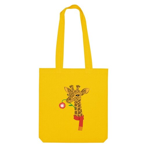 Сумка шоппер Us Basic, желтый сумка жираф в бабочках серый