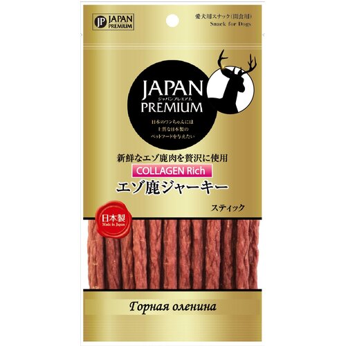 Лакомство для собак Japan Premium Pet японский горный олень в виде нарезанных колбасок салями с коллагеном.
