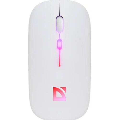 Мышь беспроводная Defender MM-997 Touch оптическая подсветка RGB цвет белый 61700₽